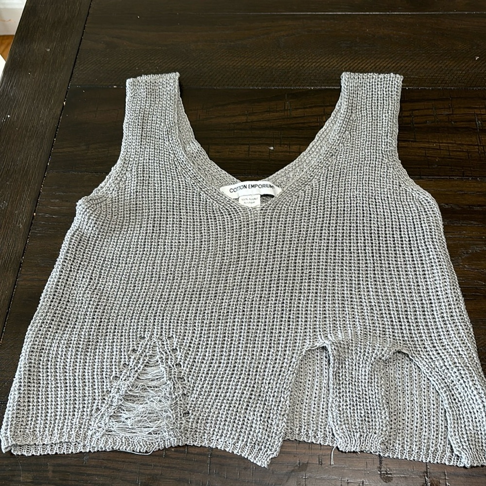Cotton emporium embroidered tank top